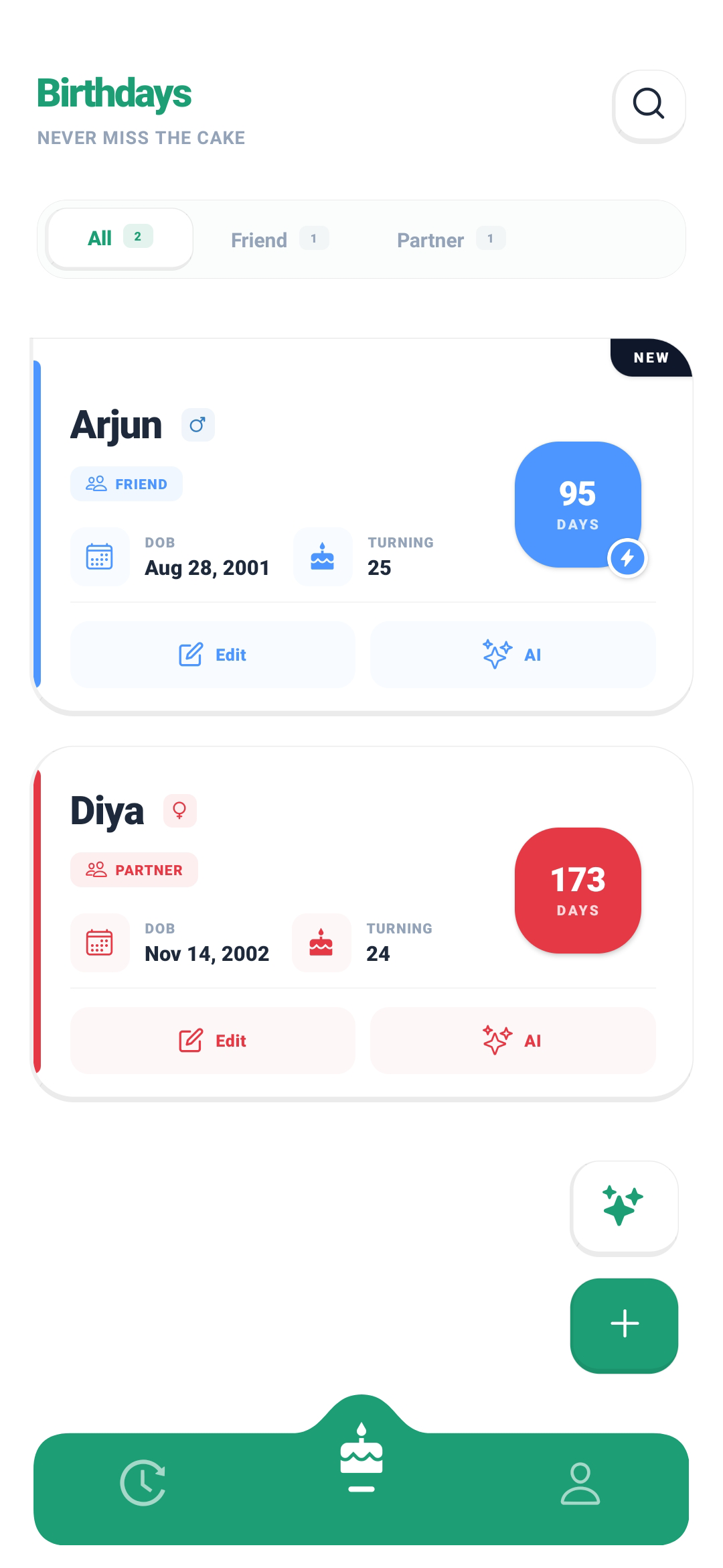 NotiFly Go Showcase Birthdays