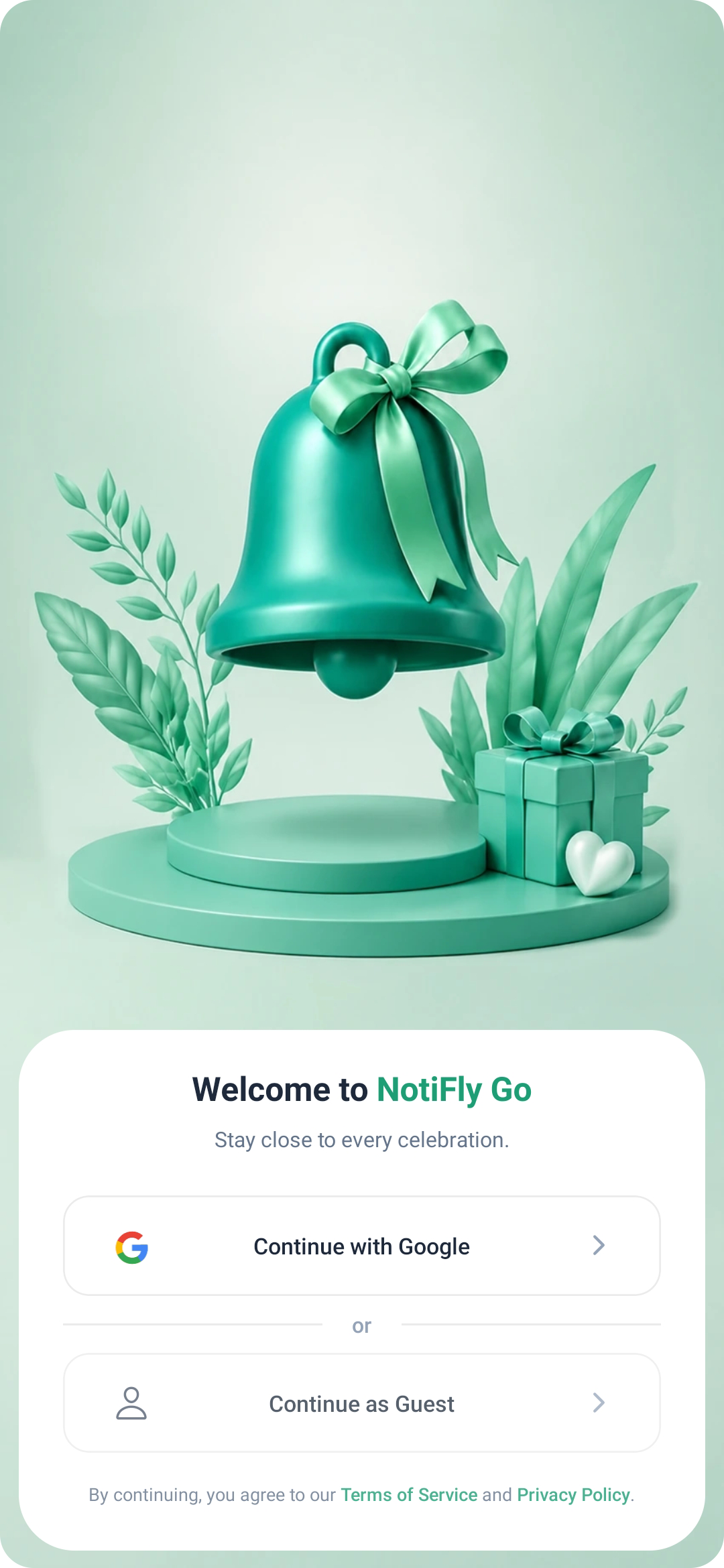 NotiFly Go Showcase Welcome